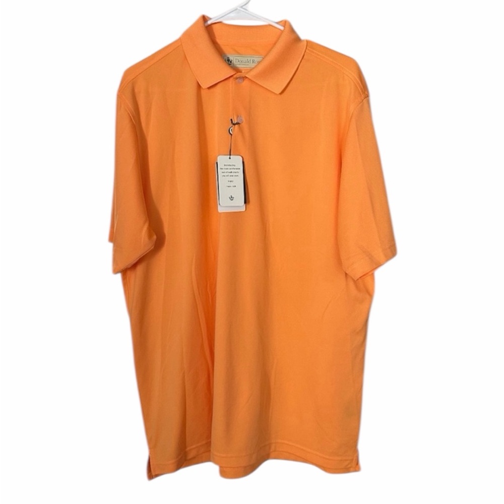 Donald Ross Men's Vibrant Orange Polo Traditional Fit - Size Medium- NWT
